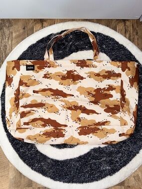 Asylum Desert Camo Tote Bag in Tan and Brown